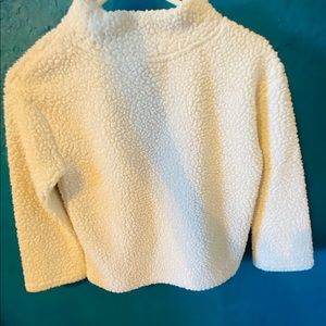 White fluffy sweater